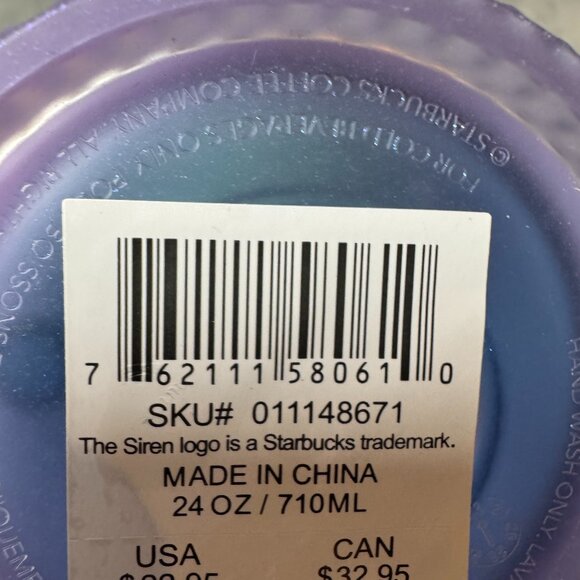Starbucks 2024 Studded Ombre Cold Cup Tumbler 24oz NEW WITH TAG - Picture 6 of 6